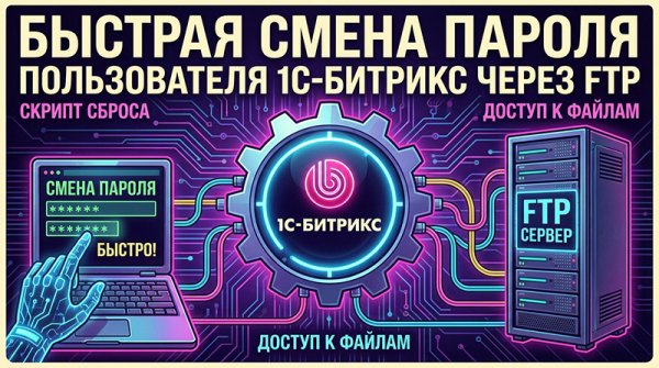 Как сменить пароль пользователя 1С Битрикс через FTP