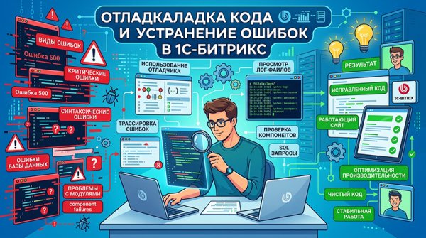 Отладка кода при возникновении ошибок в 1С Битрикс