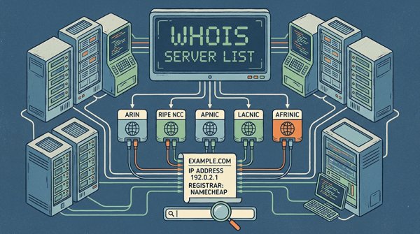 Актуальный список серверов Whois