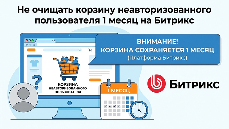 Решение проблемы очистки корзины неавторизованного пользователя 1С Битрикс
